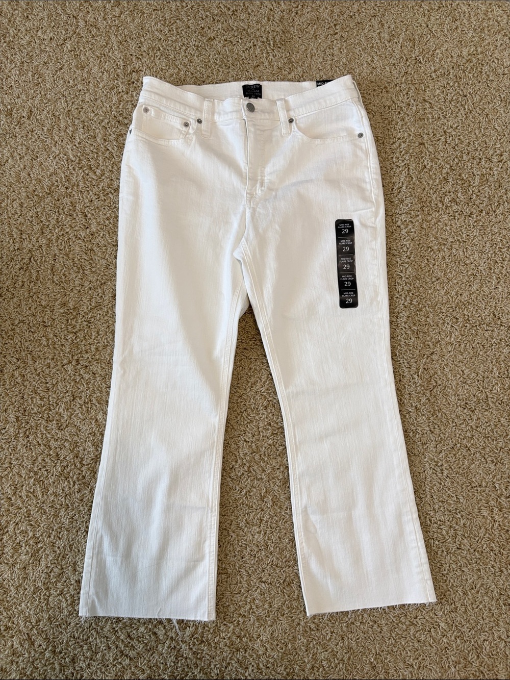 J. Crew Factory | Flare crop white jean (NWT)